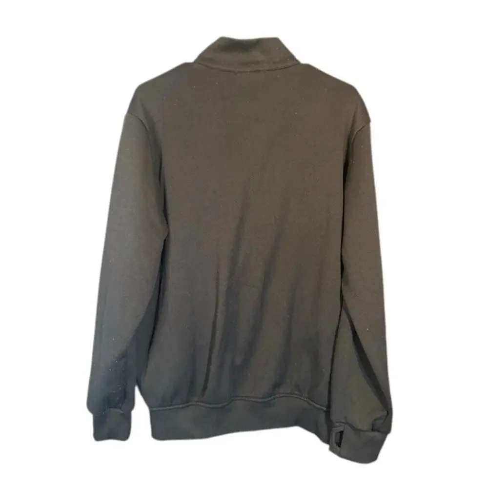 Nike Black Blue Gray Cotton Blend Long Sleeve Full Zip Jacket VTG Men Sz XL